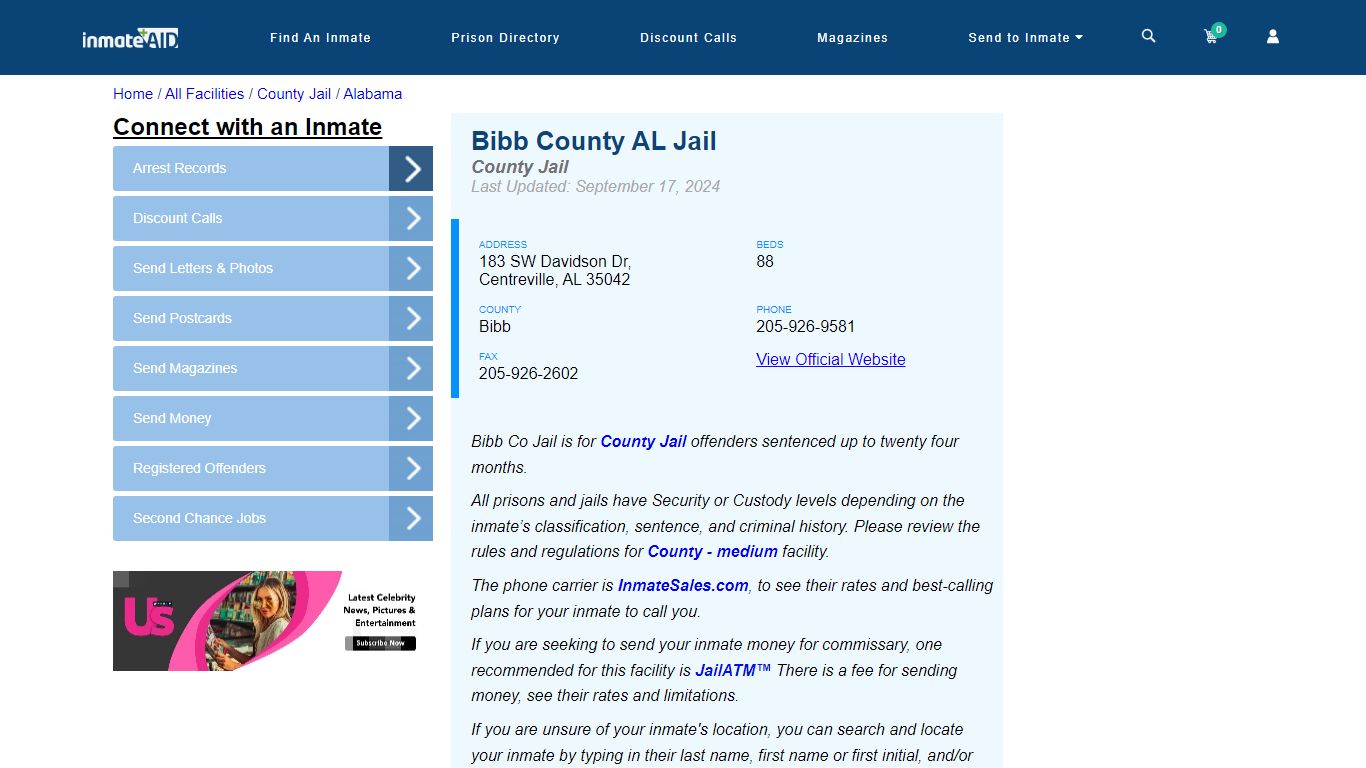 Bibb County AL Jail - Inmate Locator